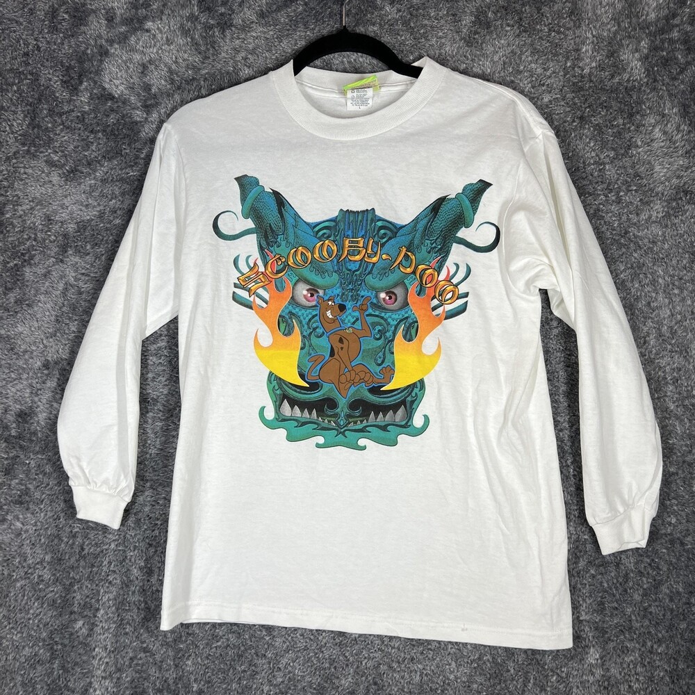 Vintage Scooby-Doo Shirt Mens Large Long Sleeve Graphic Cartoon Network 90s